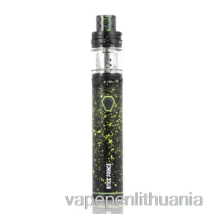 Smok Stick Prince Rinkinys - Rašiklio Stiliaus Tfv12 Prince Black Su žaliu Purškiančiu Skysčiu